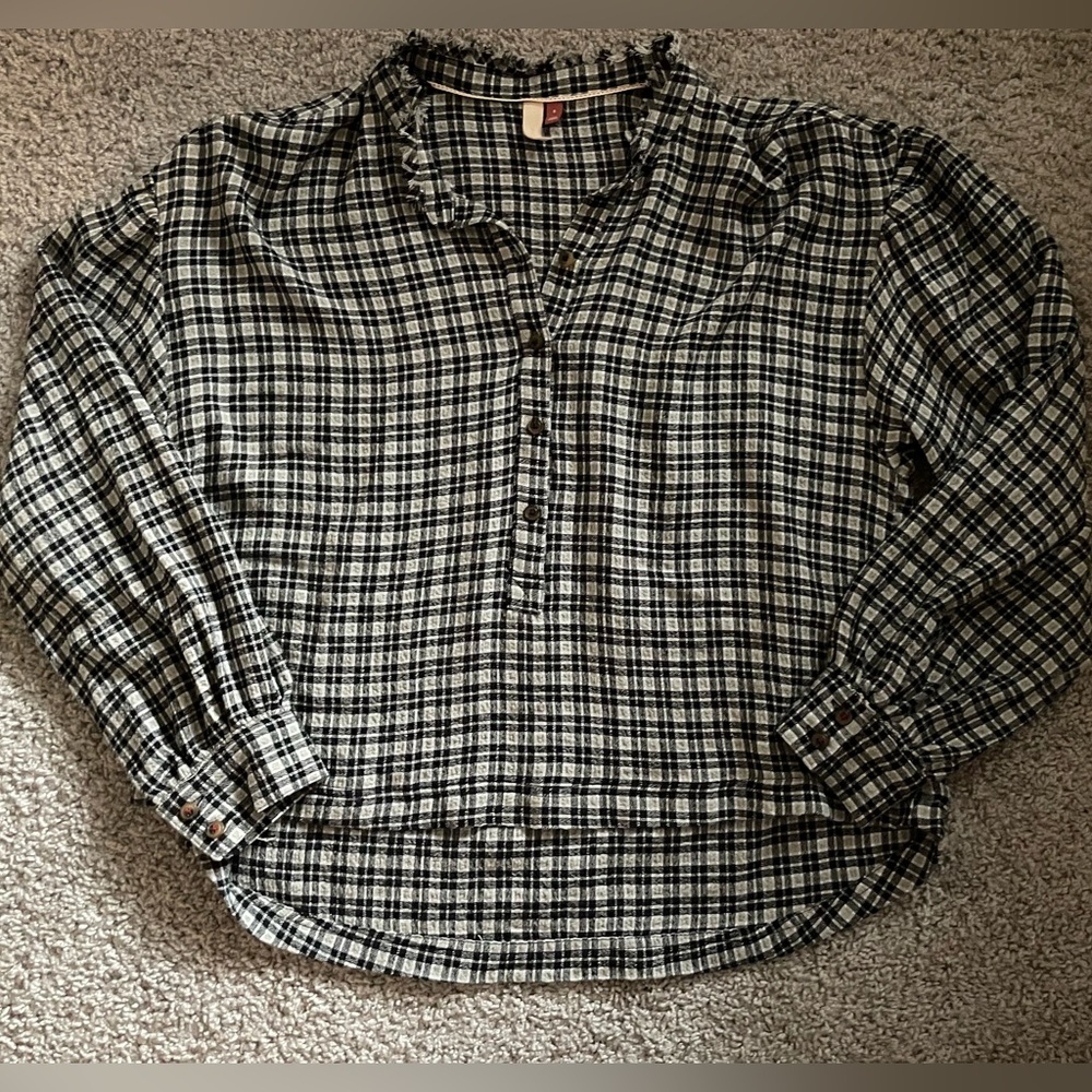 Anthropologie Plaid Button-Up Shirt